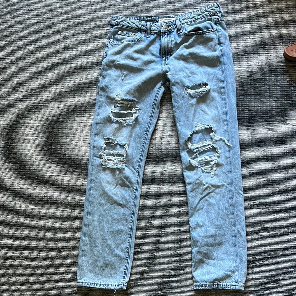 Light Washed Girlfriend Jeans